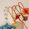 Cuerdas para bolsitas personalizadas, accesorios de perlas, colgantes de nudo chino, cordones de poliéster, borlas de estilo antiguo, personalización en lotes pequeños