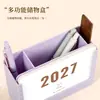 Calendario Año 2027 Año del Cordero Portalápices Multifuncional Simple Calendario de Escritorio Acrílico Adorno de Escritorio Calendario Mensual Personalizado Logo Personalizado
