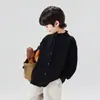 Outono 2026 Novo Estilo Versão Coreana Suéter Cardigan Quente Infantil Caimento Solto Primavera e Outono Roupas de Fora Masculinas Gola Alta