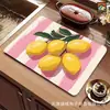 Alfombrilla absorbente de secado rápido para escurrir en la cocina, alfombrilla de comedor de tierra de diatomeas, antideslizante, fácil de limpiar, alfombrilla para cafetera, en stock, se puede etiquetar y enviar en nombre de los clientes