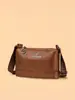 Nuevo bolso de hombro retro de cuero suave para mujer 2026, bolso cruzado simple y versátil, gran capacidad y ligero, adecuado para madres de mediana edad