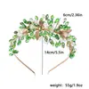 Accesorios para el Cabello de Novia Dorados con Hojas y Perlas Marquise de Nuevo Estilo Transfronterizos Venta al por Mayor Horquillas de Colores Estilo Bosque Diadema de Cristal