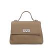 Bolsa feminina de couro legítimo 2025 Novo estilo de entrada Bolsa pequena feminina de luxo Bolsa de ombro transversal da moda simples e versátil Bolsa Kelly