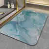 Alfombrilla de Piso para Baño con Patrón de Mármol, Forma Especial de Nube, Terciopelo de Cristal, Lavable, Antideslizante, Secado Rápido, Felpudo
