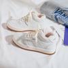 Zapatos de Mujer Caña Alta Terciopelo Blancos para Mujer Invierno 2021 Nuevos Explosivos Zapatos Versátiles Otoño e Invierno Dos Zapatos de Algodón Zapatos de Skate Otoño