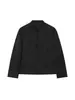 Blazer da Marca Z com Barra de Nó, Estilo Europeu e Americano, Moda Popular de Venda Cruzada para Mulheres, Saia Curta com Botões, Preto Za