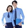 Camisa de fibra de bambú para ropa de trabajo de oficina de primavera para hombre y mujer, la misma camisa de vestir de negocios, ropa de trabajo con LOGO bordado