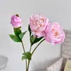 3 Flores de Peonía Artificiales, Arreglo Floral Decorativo Estilo Nórdico para Sala de Estar del Hogar, Flores Falsas para Fotografía en Hoteles y Casas de Huéspedes