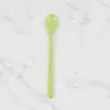 En Stock cuchara para mezclar agua con azúcar para niños grado alimenticio FDA color caramelo melamina tienda de té con leche postre cuchara de mango largo