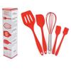 Conjunto de Silicone para Venda por Atacado 5 Peças Utensílios de Cozinha de Silicone para Assar Conjunto de Cinco Peças Colher Espátula Raspador Pincel de Óleo Conjunto Combinado