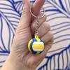 Chaveiro de PVC de simulação criativa pingente de basquete estéreo pingente de bolsa de futebol tênis fofo de desenho animado bilhar lote