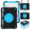 Comércio exterior para iPad 10ª 10.9 2022 silicone PC três-em-um arco-íris portátil capa com suporte feminino