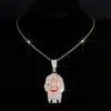 Collar Cubano de Aleación Personalizado Hip-Hop Popular Temu Colgante Payaso Esmalte Diamante Completo Transfronterizo Europeo y Americano Más Vendido