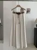KEKEZOON pantalones culotte anchos elegantes y minimalistas para mujer, de cintura alta, adelgazantes, de corte holgado, largos, con cinturón, 8640