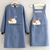 Nuevo Delantal Impermeable Ecológico Elegante Resistente al Aceite Ropa de Trabajo de Manga Larga Monos de Trabajo para Catering Cocina Delantal para el Hogar para Mujeres