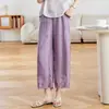 Camisa de Algodão Cocoon Bordado Pesado de Rami para Mulheres Verão 2026 Nova Elegante Estilo Chinês Manga Curta de Cinco Quartos Fina