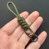 Llavero de Paracord de 10 cm Antirrobo Antiperdida Figura de Ocho con Candado, Gancho de Correa Portátil para Exteriores, Hebilla de Correa de Muñeca