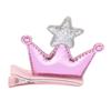 Presilha de Cabelo Coroa de Estrela de Couro PU para Meninas Laço de Bebê Clipe de Borda Completa Não Machuca o Cabelo Elástico de Cabelo Corda de Cabelo