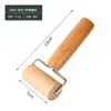 Rodillo de Madera de Haya para Uso Doméstico, Rodillo de Madera Maciza para Hornear Pizza, Rodillo de Acero Inoxidable