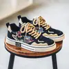 Zapatos Casuales de Tendencia Estilo Coreano, de Caña Baja, Bloques de Color, Zapatillas Deportivas Retro con Cordones para Hombre para Exteriores, Zapatos de Nicho de Moda para Estudiantes