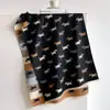 Bufanda de Imitación Cachemir con Dibujo Animado Retro de Cachorro para Mujer, Calentador de Cuello Jacquard de Doble Cara de Perro Salchicha Lindo para Otoño e Invierno