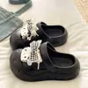 Tamancos Slip-On Casuais Versáteis de Solado Grosso para Mulheres, Tamancos de Eva Estilosos com Cadarço Temáticos de Gato para Primavera e Verão