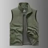 Primavera y otoño nuevo para hombre color liso cuello alto multibolsillos multifuncional exterior cortavientos impermeable casual deportivo holgado
