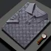 Camisa Polo de Manga Corta para Hombre de Seda de Morera Blanca y Lana Fina para Primavera/Verano 2026 Tejido de Punto Casual de Negocios con Cuello