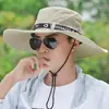 Sombrero de Vaquero Occidental para Hombre, Sombrero de Sol de Verano para Exteriores, Sombrero para Montañismo, Viajes, Pesca, Sombrero de Pescador, Secado Rápido, Transpirable, Sombrero de Protección Solar
