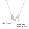 Europa y los Estados Unidos exageraron la personalidad al por mayor de joyería de acero de titanio corte hueco ocho dedos dos manos colgante 304 collar de acero inoxidable