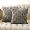 Funda de Almohada de Felpa Ins de Amazon Transfronteriza Color Sólido Estilo Crema Geométrico Creativo Rombo Funda de Cojín Sencillo para Sofá