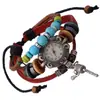 Novo relógio pulseira de couro genuíno retrô venda direta da fábrica pulseira de couro bovino com tubo rotativo relógio para homens e mulheres