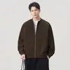 Chaqueta de béisbol moderna para hombre Anyang 2026 Otoño/Invierno Nueva Versátil Cremallera Simple Casual Cárdigan Sudadera