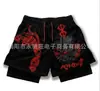 Amazon comercio electrónico transfronterizo fábrica popular serie dragon ball shorts impresión digital 3D adulto doble capa pantalones de playa