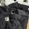 Juego de cuatro piezas engrosado clase A algodón puro ropa de cama 100% algodón funda de edredón funda de almohada sábana bajera faldón de cama dormitorio de estudiante juego de tres piezas 4