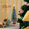 Mini Árvore de Natal, Árvore de Mesa de Cedro Natalino com Agulhas de Pinheiro Branco, Árvore de Natal para Vitrine, Decorações de Natal