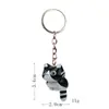 4 Gatos Sentados Lindos Figuras Creativas Estilo Coreano Lindas Llavero DIY Llavero Bolsa Colgante para Coche Accesorios