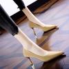 Zapatos de Tacón Alto Versátiles y Elegantes Que Combinan Bien con Faldas, Zapatos Individuales Bajos de Estilo Británico Retro de Celebridad de Internet 2025