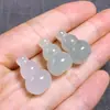 Pendente Natural de Cabaça Verde Tianshan de Xinjiang Jade de Seda Dourada Flor Flutuante Jade Cabaça Pingente Acessórios para Pendurar em Bolsa DIY