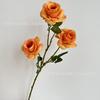 Nova flor de simulação 3 Cabeças pequena Rosa Rosa Salão de Casamento arranjo de flores decoração flor de mesa colocação comércio exterior