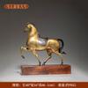 Oficina de Arte em Cobre Ornamento de Cavalo em Latão Dourado Novo Estilo Chinês Casa Sala de Estar Hall de Entrada Peça Decorativa de Cavalo Toda em Latão