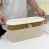 Caixa de Armazenamento de Mesa Transfronteiriça, Organizador de Cabos de Dados, Caixa à Prova de Poeira para Tomadas e Gerenciamento de Cabos, Solução de Armazenamento de Mesa para Casa e Dormitório