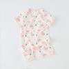 Macacão de bebê verão fino algodão puro roupas de verão bebê verão manga curta haggit escalada roupas roupas recém-nascido primavera