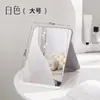 Espejo plegable, espejo de maquillaje, adecuado para colocar sobre un escritorio, ideal para dormitorios de estudiantes, espejo de tocador de mesa, diseño abatible, portátil y fácil de transportar