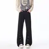 Estilo de moda nuevo para verano y primavera: Pantalones casuales estilo Ins americano con bolsillos grandes, blancos, de pierna recta, cintura elástica y tela ligera