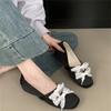Zapatos Mary Jane de Satén y Encaje Suave Estilo Francés para Mujer con Aumento Interno de Altura, Zapatos de Cuero Poco Profundos de Punta Redonda 2025