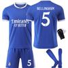 Uniforme de Entrenamiento de Fútbol A2526 Transfronterizo Real Madrid de Visitante No. 5 Bellingham No. 7 Ronaldo No. 9 Mbappé No. 7 Vinos