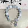 Pulseira de Cristal Artificial Cinza Fosco Cor Moonlight Colorida Mais Vendida Pulseira de Contas Artesanal Melhor Amiga de Mulher Casal Barraca de Pulseiras
