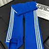 Pantalones Deportivos Klein Azules a Rayas con Tres Rayas para Hombre, Delgados de Verano Rectos Sueltos de Corte Relajado Casuales
