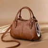 Bolsos para Mujer 2026 Estilo Nuevo Casual Piel Suave Bolso para Madres de Mediana Edad y Mayores Bolso de Hombro Único Cruzado Bolso de Mano Multicapa Gran Capacidad